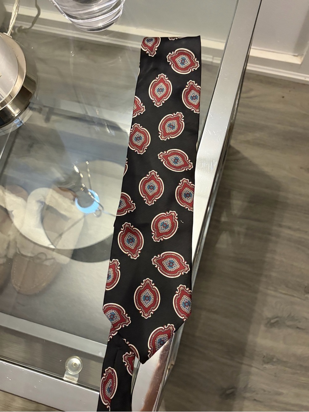 Dior Classic Black Paisley Silk Tie - Men's Accessory